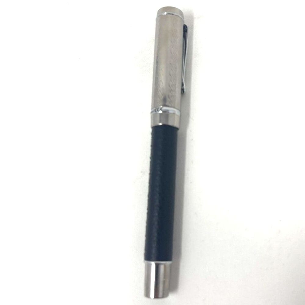 Conklin Duragraph Black Leather Wrapped Royal Fountain Pen Medium No Box